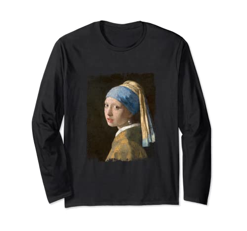 La joven de la perla de perla Pintura de Jan Vermeer Manga Larga