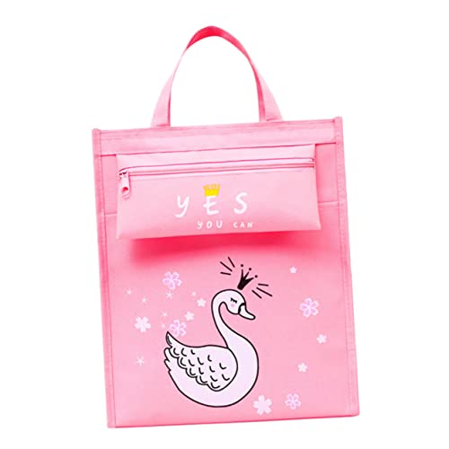 Zerodeko Bolsa De Arte Bolsa De Maquillaje Bolso De Mano Bolsa De Matrícula Linda Bolsa Bolsas De Libros Para Bolsa De Mano Bolsa De Tutorial Bolsa De Tela De Oxford Dibujos Animados Rosa