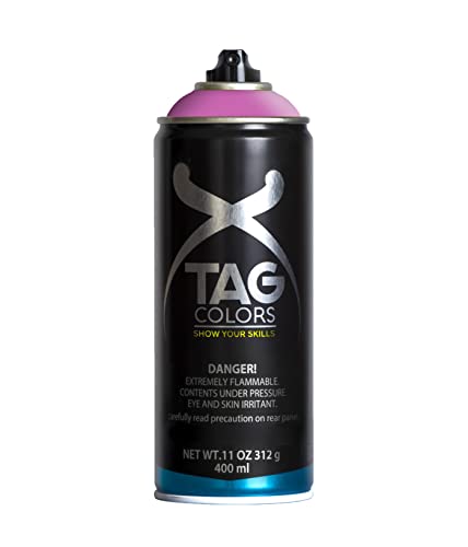 TAG COLORS - Bote de Spray para Graffiti, Color Kaioshin Violet (G400A057), Resultado Profesional, Precisión y Cubrición, Acabado Ultra Mate, 400ml