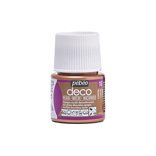 PEBEO - Pintura acrílica multisoporte - Color Opaco - Acabado nacarado - Color Cobre - 45ml