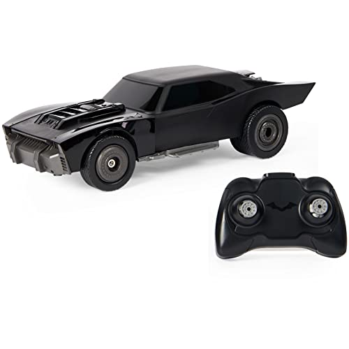 dc comics Batman - Coche TELEDIRIGIDO BATMÓVIL - PELÍCULA The Batman - Coche RC Batman Escala 1:20-2,4GHZ Distancia 30 m - 6060469 - Juguete Niños 4 años +