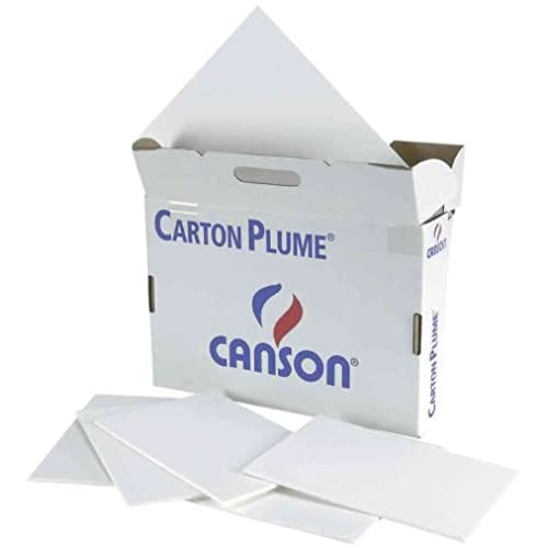 Paquete A3, (17 Hojas) Canson Cartón Pluma 5mm Blanco