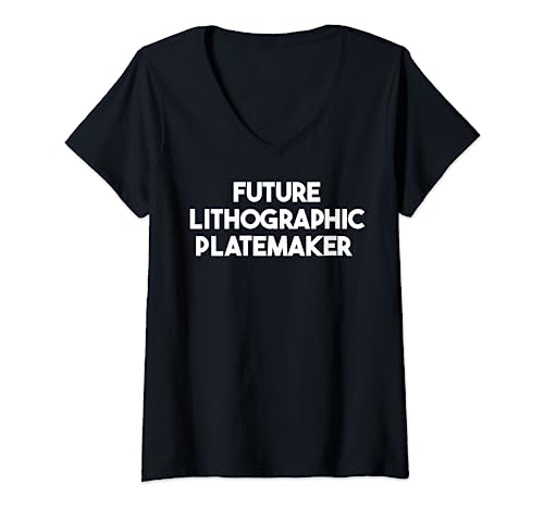 Future Litografía Platemaker Camiseta Cuello V