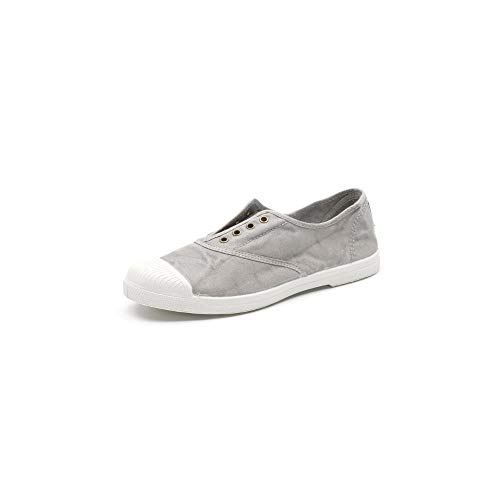 Natural World Zapatilla Mujer Inglés Elástico Gris 40 Gris