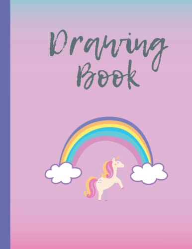 Drawing Book | scetch books for drawing large: Cute Unicorn sketch pad for Girls | with 100 Pages of 8.5