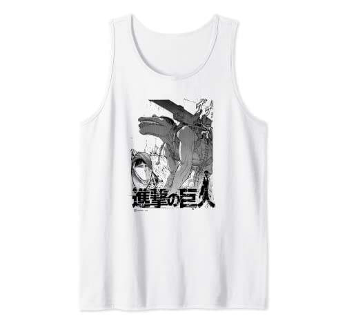 Attack on Titan The Cart Titan Manga Style Epic Portrait Camiseta sin Mangas