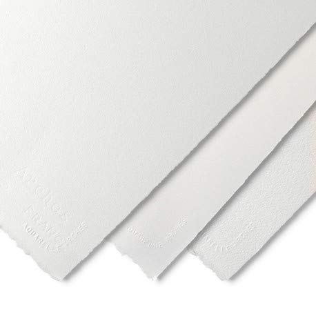 Arches Paquete de 10 hojas Aquarelle 300 g 56 x 76 (22 x 30 in) Grano fino frío prensado A1795040 Bright White