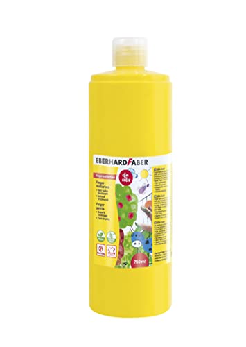 Eberhard Faber 578907 - Pintura de dedos EFA Color en un frasco, color amarillo cadmio, contenido 750 ml, de secado rápido y lavable, para mezclar y divertirse pintando de forma creativa