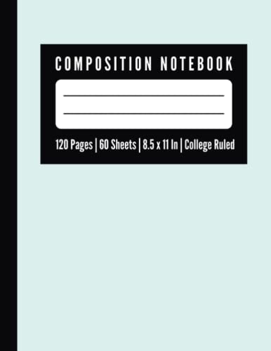 Pastel Green Composition Notebook: College Ruled | 120 Pages | 60 Sheets | 8.5 x 11 Inches | Ideal for Students and Professionals | School and Office Supplies