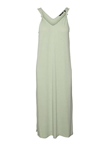 Vero Moda Vmmarijune SL Knot-Vestido para Mujer, Verde Claro, L