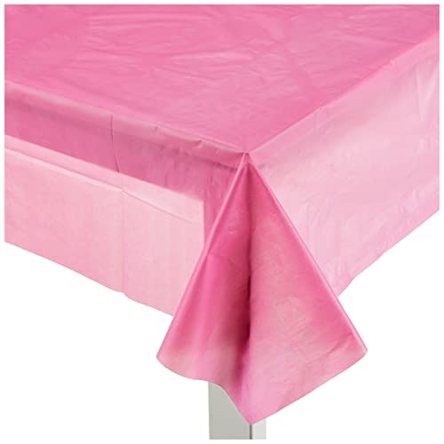 Mantel de Plástico - 2,74 m x 1,37 m - Rosa Oscuro