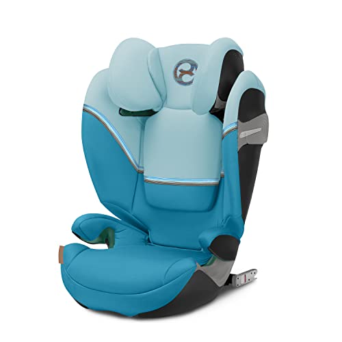 Cybex Gold Silla de coche Solution S2 i-Fix, Para coches con y sin ISOFIX, 100 - 150 cm, De 3 a 12 años aprox. (15 - 50 kg), Azul (Beach Blue)