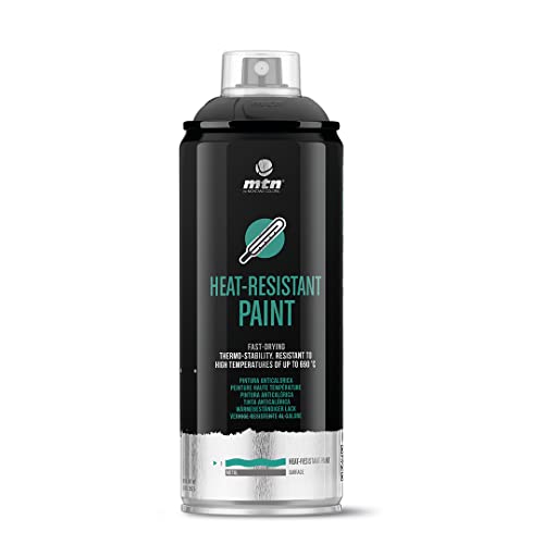 Montana Colors MTN PRO Pintura Alta Temperatura - Anticalórica Negro, Spray 400ml