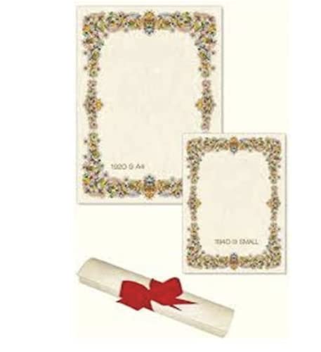 Papel pergamino La Medioeval decorado marfil A4 210 x 297 mm 160 g/m² Paquete de 12 hojas