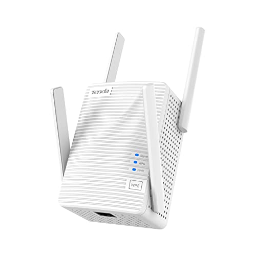 Tenda A21 - Repetidor Wi-Fi AC2100, Amplificador de Red y Extensor, 2.4 GHz y 5 GHz, Velocidad Doble Banda, Puerto Gigabit, 4*Antenas 3dBi, Luz Señal Inteligente, Botón WPS, Punto de Acceso