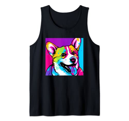 Corgi Art Pop Pintura moderna contemporánea Camiseta sin Mangas