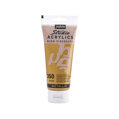 Pébéo - Acrílico Fine Studio - Pintura acrílica Oro - Oro Rico - 100 ml