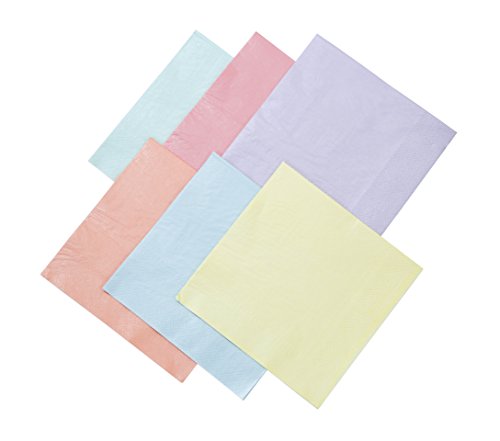 Talking Tables Pastel-Napkin-MUL Napkins, Papel, Multicolor, 20 paper napkins + 1 extra