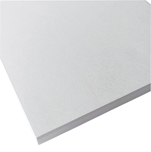 Cartulinas blanca Din A4 de 300gr/m2 grosor - Pack de 40 hojas - Cartulina gruesa blanca – Cartulina satinada para imprimir, recortar, pintar y dibujar