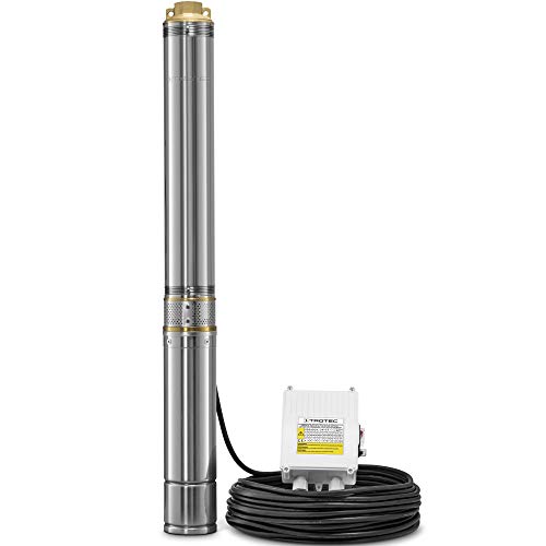 TROTEC Bomba para Pozo Profundo TDP 7500 E, 1.500 W, Profundidad de hasta:20 m, Jardín, Hogar