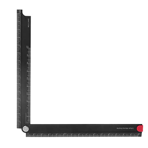 Regla de papelería de metal plegable 90° de aleación de aluminio plegable 15cm-30cm regla simple