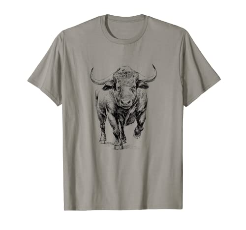 Toro dibujado a mano, dibujo toro camiseta agricultor Camiseta