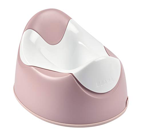 BÉABA Orinal de Aprendizaje Bebé, WC Ergonómico para Niños, Antideslizante, Higiénico, Fácil de limpiar, Asas de agarre en la taza, Fabricado en Francia, Rosa