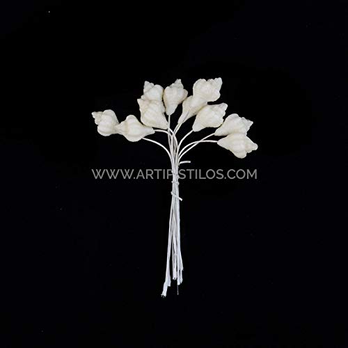 Artipistilos® Caracola De Porcelana Fría 1,5 X 1 Cm - Marfil - Flores De Porcelana