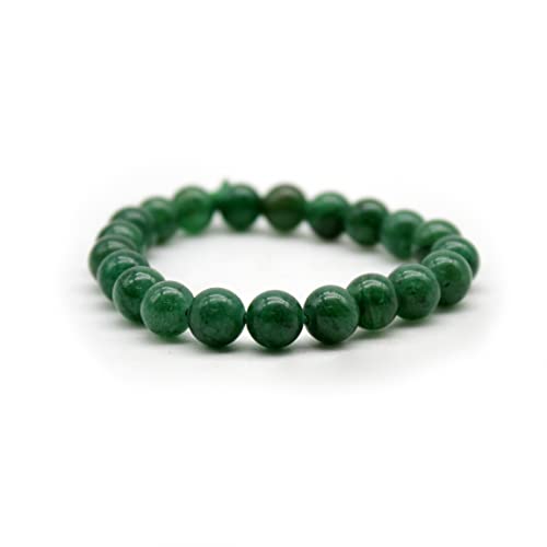 DOJA Barcelona | Pulsera de Cuarzo Verde | Bolas de 8mm | Pulseras Elasticas Minerales Naturales, Piedras Energeticas, Cristales Curativos | Minerales y Piedras Curativas Hombre y Mujer