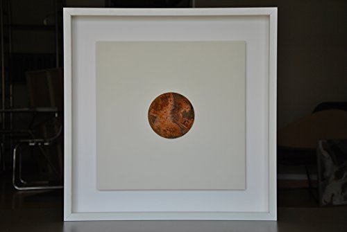 Metal Tratado sobre madera - Obra enmarcada con cristal - (52cm x 52cm) - Obra abstracta creada a mano - Arte contemporáneo - ITHERIUS Es Arte - Piezas únicas