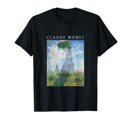 Claude Monet Funny T-Shirt Art Parasol Impresionismo Pintura Hombres Mujeres Ropa Divertida Arte Presente Pintura Al óleo Camiseta