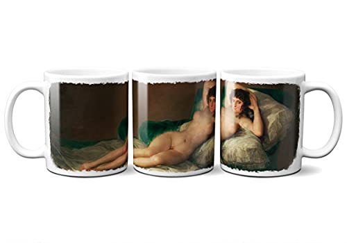 Planetacase Taza Goya La Maja desnuda - Tazas Obras Arte Originales para Regalar Ceramica Desayuno Leche Café Té 330 mL