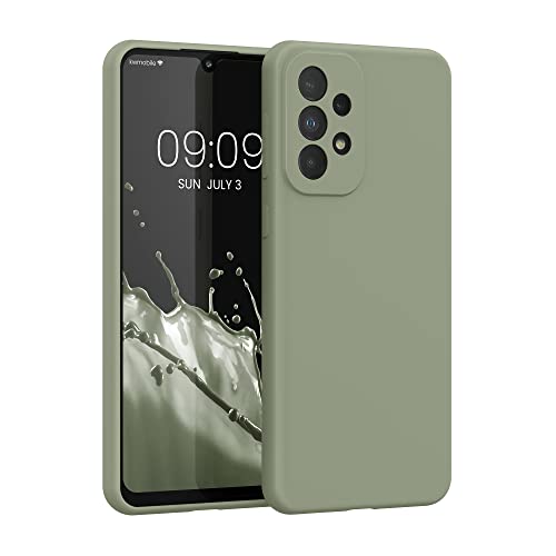 kwmobile Carcasa Compatible con Samsung Galaxy A33 5G Funda - Case TPU y Silicona antigolpes - Apto Carga inalámbrica - Gris Verdoso