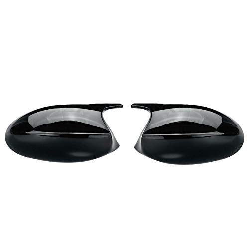 KYYET Tapa de espejo lateral compatible con E90 E91 E92 E93 PRE-LCI negro brillante estilo M3