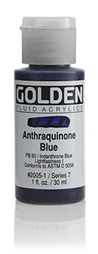 Pro-Art Golden Fluid Pintura Acrílica 1 Oz Azul Antraquinona