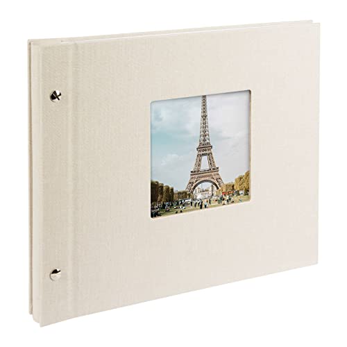 goldbuch 26823 Bella Vista - Álbum de fotos de 30 x 25 cm, 40 páginas blancas con separadores de pergamino, ampliable, color gris arena
