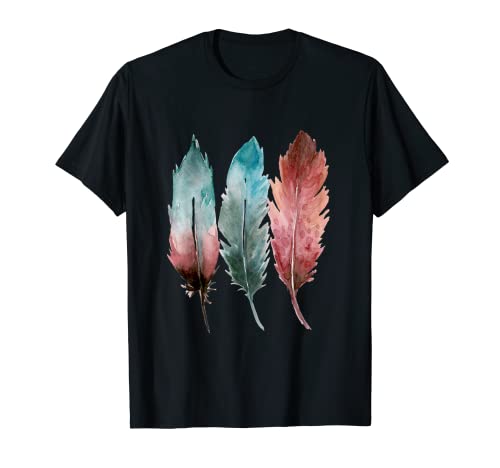 PLUMAS TRES PLUMAS ACUARELAS Camiseta