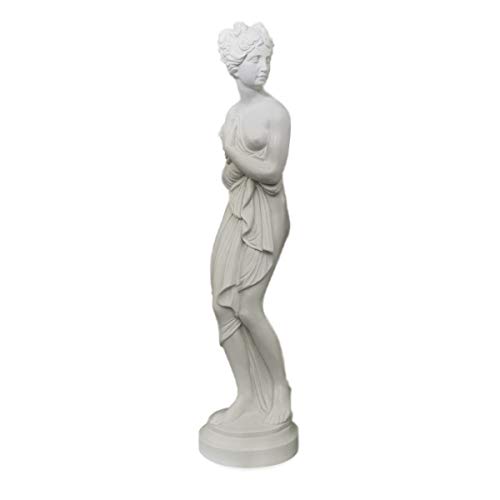 CBAM Afrodita Escultura en polvo de mármol blanco blanco mármol polvo escultura aphrodita decoración de arte italiano H.17cm