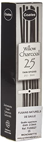 Lápices Coates carbón Lote 25 2-3mm Negro