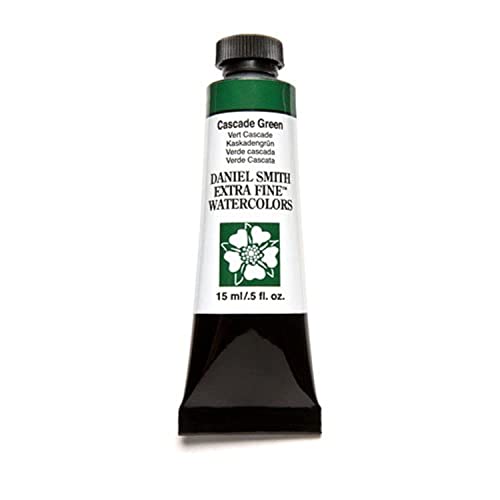Daniel Smith Tubo de pintura de acuarela extrafina de 15 ml, color verde cascada