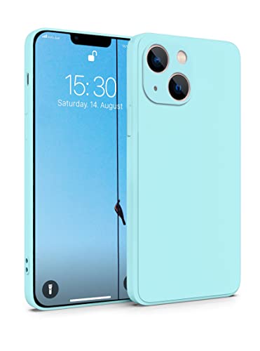 MyGadget Funda para Apple iPhone 13 en Silicona TPU - Carcasa Slim & Flexible - Case Resistente Antigolpes y Anti choques - Ultra Protectora Azul Claro