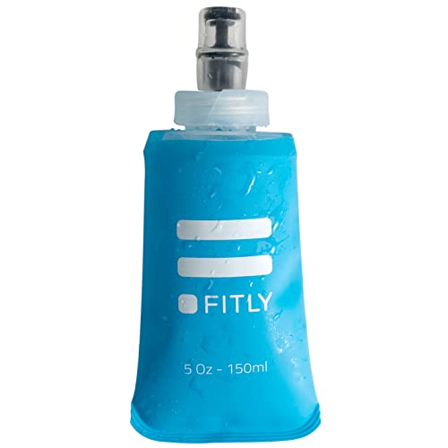 FITLY Botella de Agua Flexible para mochila de Hidratación - Ideal para Correr, Ciclismo, Senderismo (150 ml)