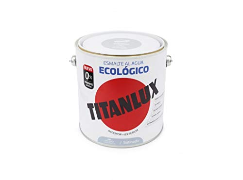 Titanlux Esmalte Al Agua Titanlux Ecológico Satinado 2, 5 L, 509 Gris Perla