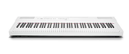 Yamaha P-125 - Piano digital portátil, delgado, dinámico y potente, para aficionados y principiantes, color blanco