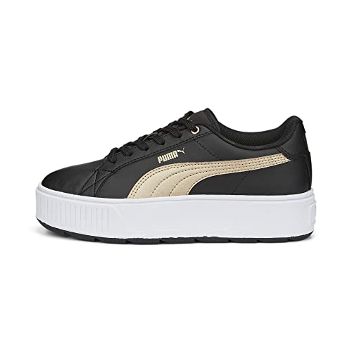 PUMA Women's Fashion Shoes KARMEN SPACE METALLICS Trainers & Sneakers, PUMA BLACK-PUMA GOLD-PUMA WHITE, 39