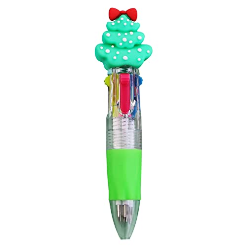 Cuatro tipos de lápices de Navidad pueden reemplazar el color de escritura bolígrafo de dibujos animados muñeco de nieve hombre 4 lápiz de aceite de color cuenta de mano lápiz de impresión de color