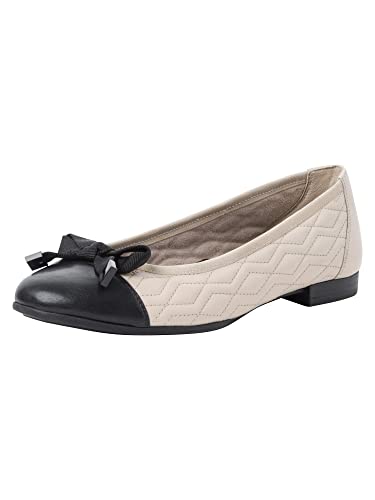 Tamaris Ballerina 1-1-22112-29 Talla 35,Color Ivory/Black, Bailarinas Mujer, 37 EU