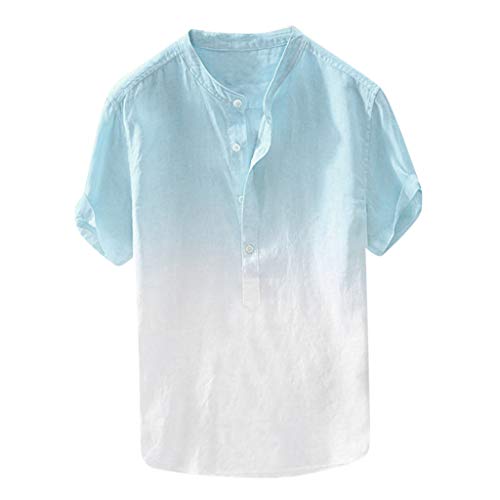 Harpily Camiseta Hombre Manga Corta con Dibujo Tinte Camisetas Tie Dye Divertido Camisetas Baratas Camisetas Sin Mangas 3D Impreso Tops Camiseta Tirantes para Hombres (Azul Oscuro, XXL)