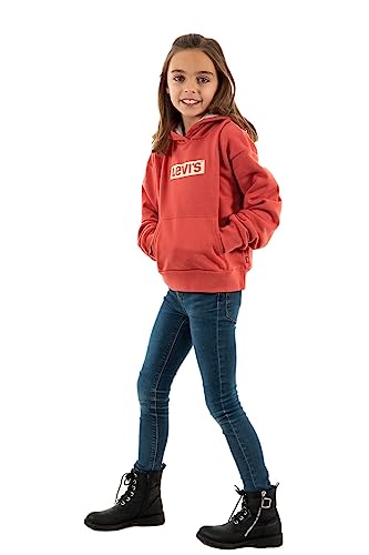 Levi's Lvg meet & greet pullover hood Niñas, Rojo (Mineral Red), 6 años