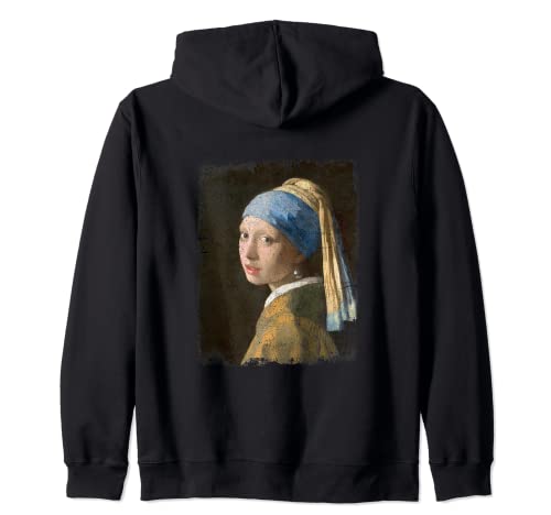 La joven de la perla de perla Pintura de Jan Vermeer Sudadera con Capucha